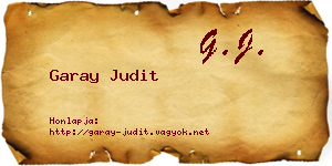 Garay Judit névjegykártya